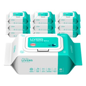 리벤스 소프트클린 화장실용 비데물티슈 80매, 10개