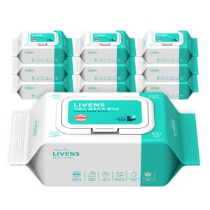 리벤스 소프트클린 화장실용 비데물티슈 100매, 10개