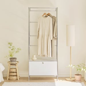 아씨방가구 닐로 미드센츄리 행거 드레스룸 모듈 긴 옷장 800C