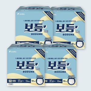 보듬 성인용 기저귀 팬티 형 성인기저귀 대형 75-143cm, 10개입, 4개