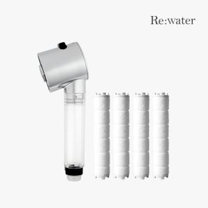 바스템 리워터 주방필터 핸디형 본품+필터 4P 세트