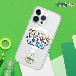 빵빵이 미니멀 맥세이프 투명 케이스 젤하드 쁘띠뿡빵이, 아이폰14 프로