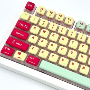 비비드 팝 ASA 116키 PBT RGB 투과 레트로 포인트 푸딩 한영 한글 키캡