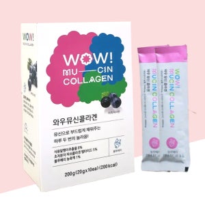 지리산을팜 쿱마을 와우 뮤신 콜라겐 블루베리 비타민C 초저분자 피쉬콜라겐 10일분