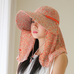 여름 꽃무늬 농사모자 과수원모자 여성 가리개 썬캡 자외선차단 엄마 썬바이저