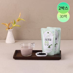 콩사랑영농조합 서리태콩즙두유 국산 검은콩 고단백 맷돌 무가당 두유 2박스(30입)
