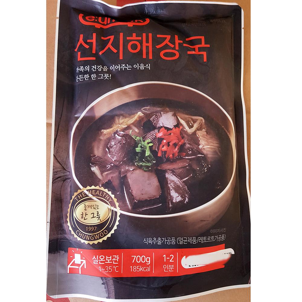 청우 선지해장국 해장국 국 간편식 숙취
