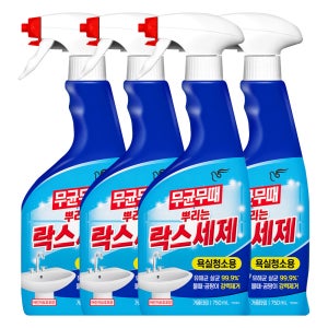 피죤 무균무때 뿌리는 락스세제 욕실청소용 750ml, 4개