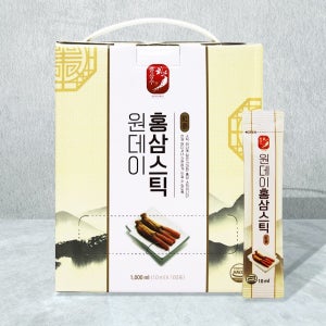 한삼수 원데이 홍삼스틱 10ml x 100포 6년근 국내산 홍삼 작약 당귀 천궁 감초뿌리 영지 계피