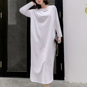키작녀 원피스 하객룩 반팔 h라인 롱원피스 데일리룩
