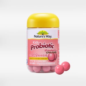 네이처스웨이 키즈 유산균 프로바이오틱스 멀티구미 딸기맛 초코볼, 125g, 1개
