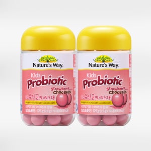 네이처스웨이 키즈 유산균 프로바이오틱스 멀티구미 딸기맛 초코볼, 125g, 2개