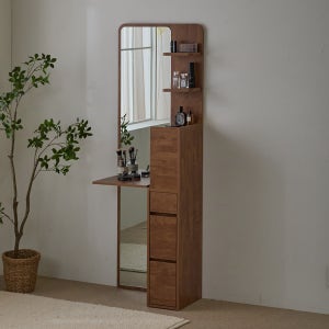 [스툴10,000 프로모션] 파로마 메이 전신거울 폴딩선반 수납 스탠딩 화장대