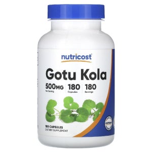 뉴트리코스트 고투 콜라 병풀 추출물 Gotu Kola 500mg 180캡슐