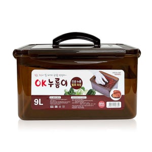 OK 누름이 발효숙성 9L 김치통 밀폐용기 장아찌 절임 누름통