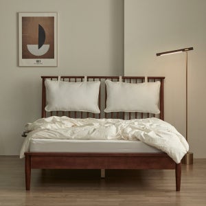 퍼니코 레아 SE0등급 사계절 고무나무 원목침대 프레임 매트리스 세트