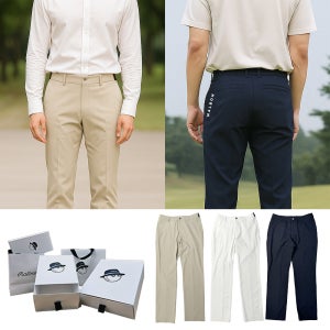 [백화점판] 말본 바지 남성 긴바지 테크 일자핏 팬츠 티꽂이 선물포장