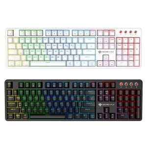 GDEVIL G917 SCUD 가스킷 게이밍 기계식 키보드 화이트, 적축