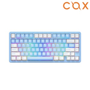 COX CF75 알루미늄 3모드 유무선 기계식 키보드 블루레몬 젤리, 오렌지축