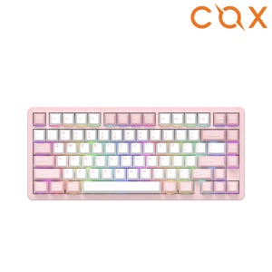 COX CF75 알루미늄 3모드 유무선 기계식 키보드 핑크소다 젤리, 덕킹축