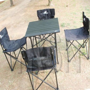 트렌드스냅 캠핑 테이블 의자 세트 4인용 수납함가방 접이식