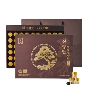 [침향 25.5%, 산삼 5%] 천지담 진향단 산삼 침향환 (쇼핑백 증정 부모님 선물세트) 60환, 1개