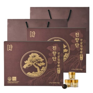 [침향 25.5%, 산삼 5%] 천지담 진향단 산삼 침향환 (쇼핑백 증정 부모님 선물세트) 60환, 2개