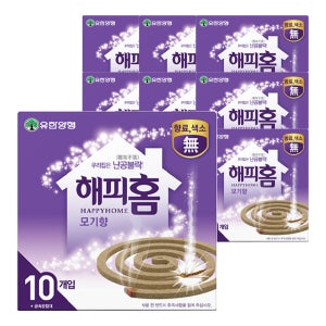 해피홈 모기향 10개입, 10개