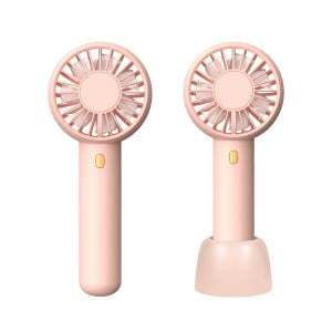Coms 미니 더블팬 핸디선풍기 Pink 휴대용 듀얼팬 장착 IH388