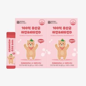 어린이 100억 유산균 프로바이오틱스 아연 비타민D 장인정신에브리데이 30포, 2개