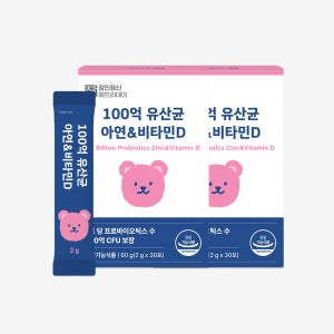어린이 100억 유산균 프로바이오틱스 아연 비타민D 장인정신에브리데이 30포, 2개