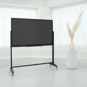 유리칠판 투명 이동식 하나로스탠드 900x1500 차콜 스타트업