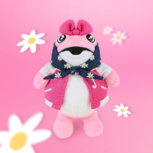 진로 두꺼비 키링껍 스탠딩 핑크 인형 키링 11cm