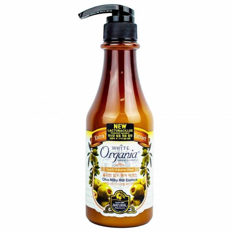 화이트 올리브 헤어에센스 퀵 <b>오가니아</b> 밀키 볼륨 웨어 500ml