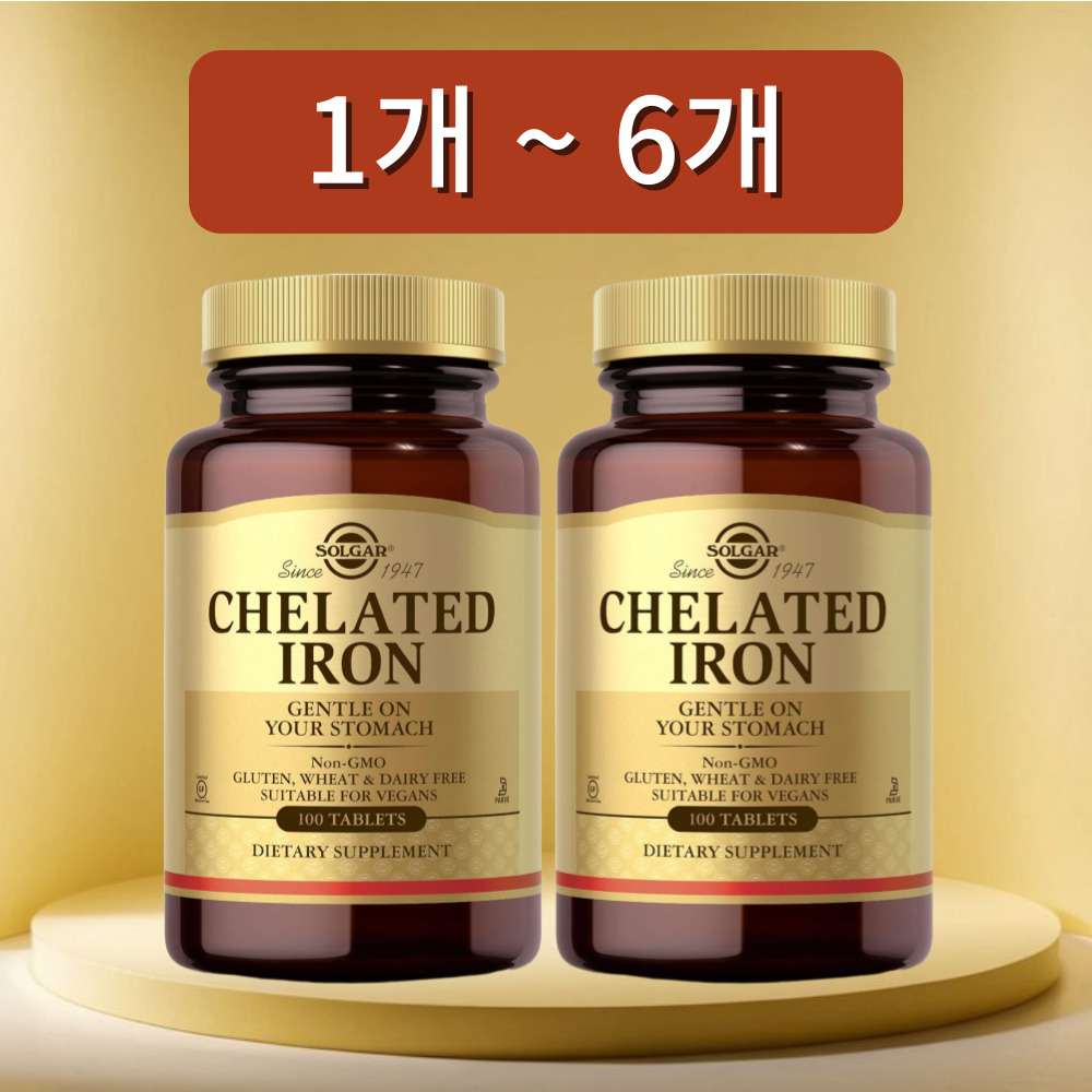 솔가 <b>킬레이트</b> 철분 <b>아이언</b> 100정, 2개