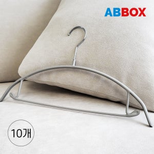 에이비박스 디자인등록 시그니쳐 마뜨 회전형 논슬립 라운드 옷걸이 멀티 그레이, 10개