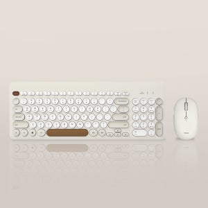 아이노트 960크림 무소음 무선 블루투스 키보드 마우스 세트