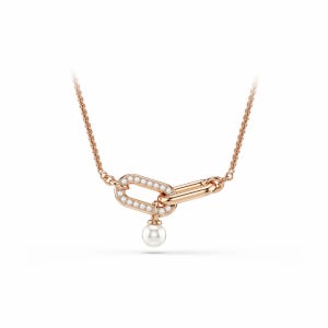 [스와로브스키/본사정품] Constella 로즈골드 크리스털 펄 목걸이 5728589