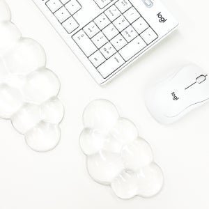 왓플로어 구름 투명 실리콘 젤리 팜레스트 키보드 손목 받침대 패드