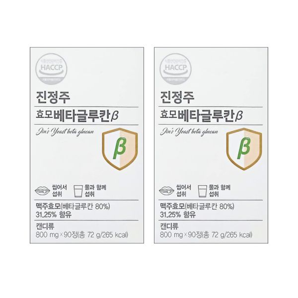 <b>진정주</b> 효모<b>베타글루칸</b> 90정 2통 <b>진정주</b><b>몰 진</b><b>약사몰</b>