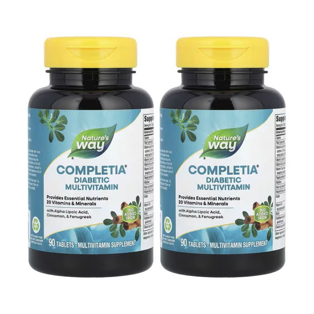 Completia, <b>당뇨</b> 종합비타민, <b>네이쳐스웨이</b> 90정, 2통