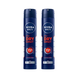 니베아 데오드란트 스프레이 맨 드라이임팩트 파우더, 200ml, 2개