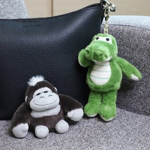 키링인형 열쇠고리 고릴라 악어 크로커다일 침팬지 빅사이즈 애착 가방 동물 봉제