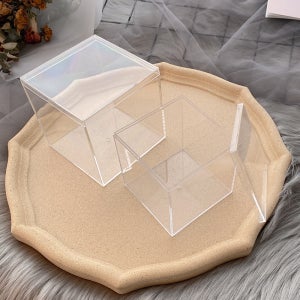 아크릴상자 아크릴박스 주문제작 투명 오픈형 3T 250mm