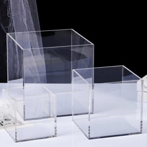 아크릴상자 아크릴박스 주문제작 투명 오픈형 3T 350mm