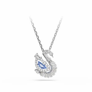 [스와로브스키/본사정품] Swan 블루 로듐 목걸이 5723389