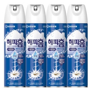 해피홈 에어로솔 수성 무향 500ml, 4개