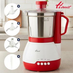 [26년형 국산] 한일 대형 믹서기 대용량 스텐 분쇄기 마늘 만능 카터기 김장 믹스기 크림레드