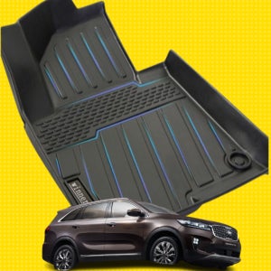 TPE카매트 발매트 발판 고무 입체 차량 자동차 바닥 깔판 소렌토R, 운전석+조수석+뒷자석