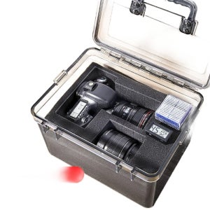 카메라 미니 제습함 캐비닛 소형 투명 단층 보관함 심플 투명방습박스 중형 박스 F